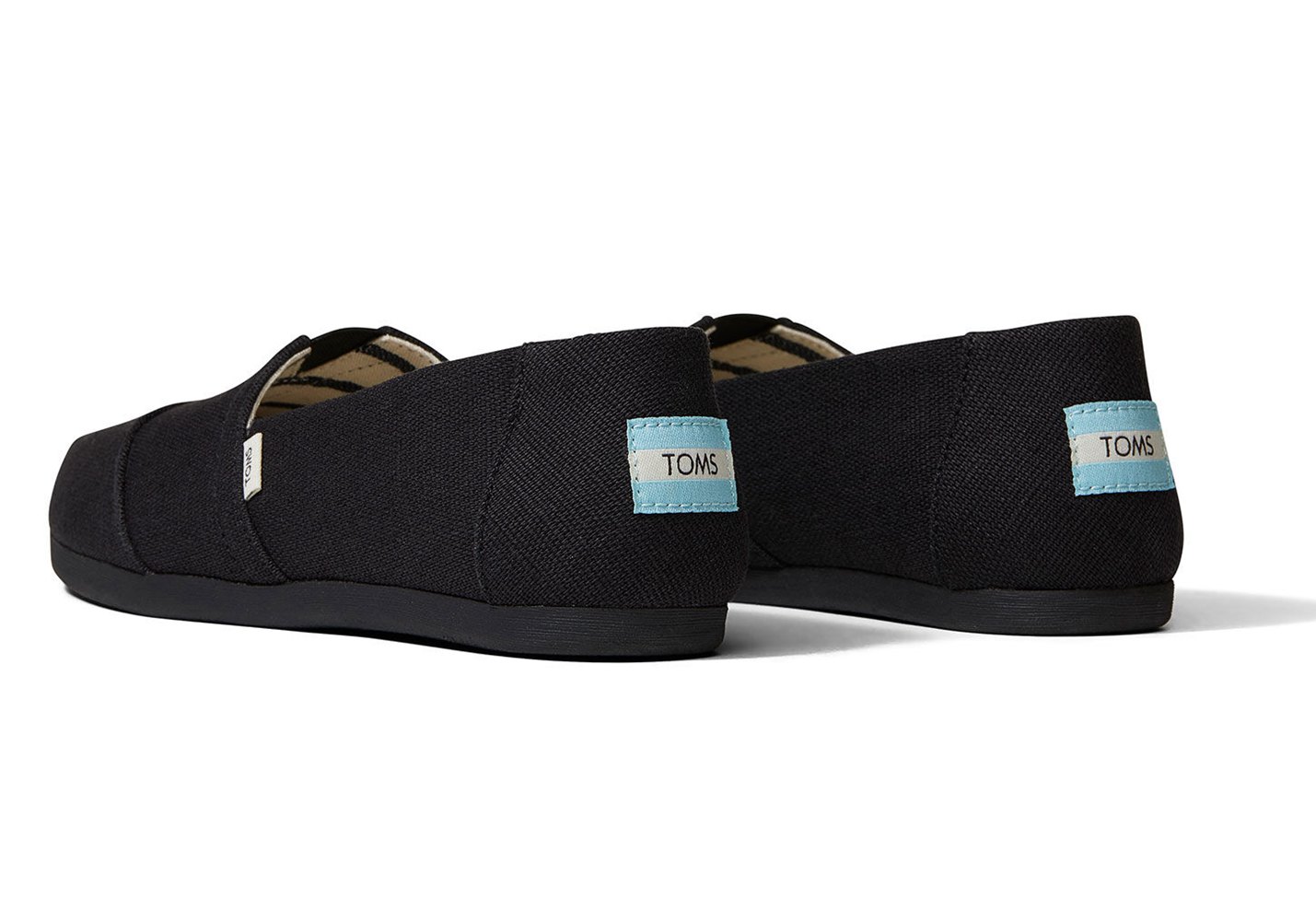 Toms Espadryle Damskie Czarne - Alpargata Heritage Płócienne - 04DWTCYQF